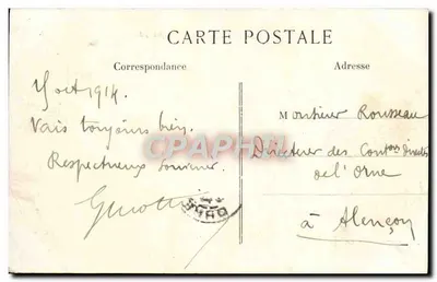 Chalons-sur-Marne - Prefektura (strona ogrodu) — wydawca Bellavant, n°31 — Rewers