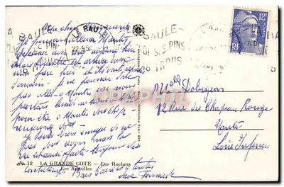 La Grande Côte — Les Rochers — Les Arquilles — Bras Formace — n° Ab.12 — Rewers