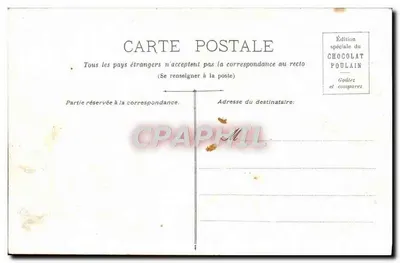 Widok Clermont-Ferrand na Puy de Dôme — Wydanie specjalne Chocolat Poulain — Rewers