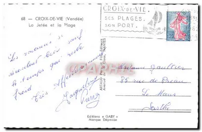 Croix-de-Vie (Vendée) — A Doca e a Praia — Edições Gaby — Verso
