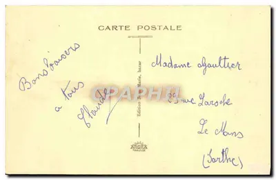 Gournay-sur-Marne (S.-et-O.) — Place de l'Église — Edição J. Marie, bazar — Verso