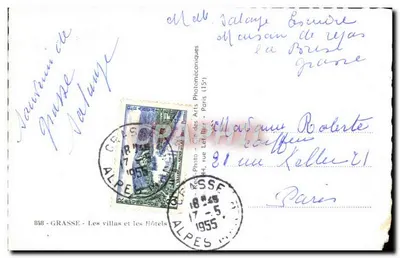 Grasse — As villas e os hotéis — editor Cap — Verso