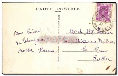 Granville — Partida dos Barcos para a Pesca — Edição A. Bernard — Verso