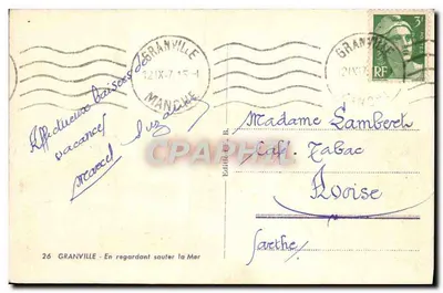 Granville — Patrząc na morze — Wydawnictwo B. n°26 — Rewers