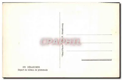 Gérardmer — Salida del barco de paseo — "Real-Photo" G.P. Straßbourg n°209 — Reverso
