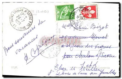 Zamek w Chalons-sur-Saône — widok ogółem — Wydawnictwo ALFA, nr 97.07 — Rewers