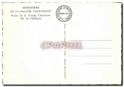 Pic de l'Éillette — vue du monastère de la Grande Chartreuse — éditeur Hélio M. Lévyer & Fils — Reverso
