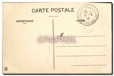 Grenade-sur-Garonne — La Rue Gambetta y el Campanario — Fototipia Labouche frères, Toulouse — Reverso