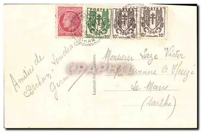 Zamek w Josselin — Les Douves obecnie przekształcone w ogrody — n° 3232 — Rewers