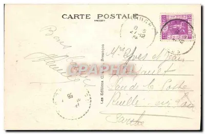 Jougné (Doubs) — Piquenique entre os Pinheiros — Edições C. Besançon, n° 33766 — Verso
