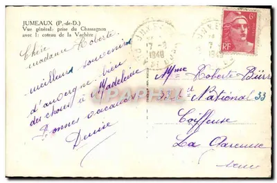 Vista geral tirada do Chassagnon — colina da Vachère — editor P. de D. Jumeaux — Verso