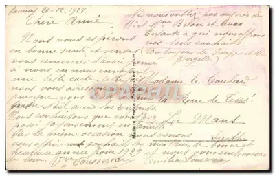 Bouquet of violets and mimosa — Happy New Year — REX 2251 — Back