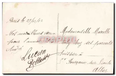 Flores e moinho de vento — editor Favouelle, n°1124 — Verso