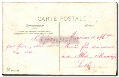 Vis en vogel — 1 april — serie PAF 7918 — Achterkant