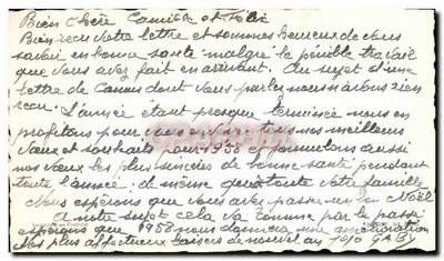 Paisagem invernal com igreja — Boa Ano — editor não visível — Verso