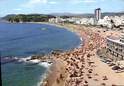 Lloret de Mar (Costa Brava) — Vista geral de sua grande praia — Parjeta Postal n°154