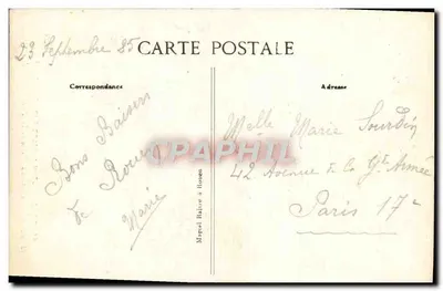 Rouen — Jeanne d'Arc sur le bûcher — B.P.D. — Verso