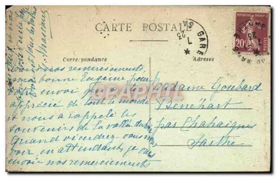 Le Suedel (Alsacja) — zniszczony poligon walk — Wojna 1914-18 — Rewers