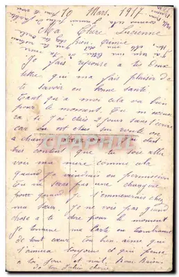 Noche de Amor — escena de pareja con soldado — La Favorite, n° 2322/4 — Reverso