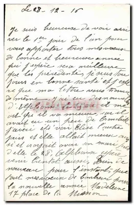 Blütenstrauß aus Rosen und Hibiskus — Frohe Neujahr — Verlag M. Nr. 1181 — Rückseite