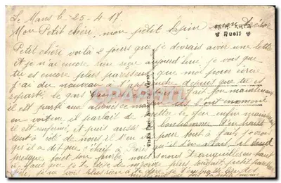Casal jovem em um quarto — texto impresso — editor J.K. n° 96304 — Verso