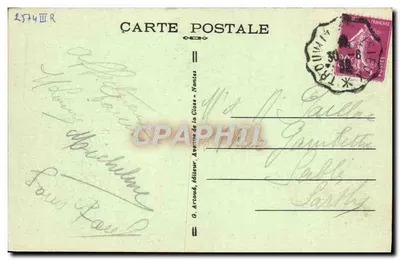 Villerville-sur-Mer — A Praia e a Digue — G. Arvaud, editor — Verso