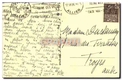 Vichy - En los Nuevos Parques - Alisos Gigantes — Fassier - En los Cuatro Caminos — Reverso