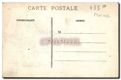 Ville-sur-Tourbe — Ruines de l'église après la Grande Guerre 1914-1915 — IMP. BAUDINIÈRE, NANTERRE — Verso