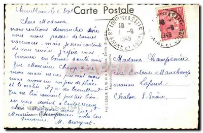 Most nad Dubsami — Châtenay-sur-le-Doubs — wydawca P.HO. (C.-COLLIN) — Rewers