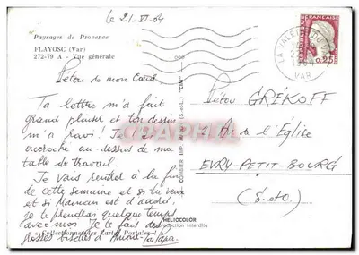 Flayosc (Var) — Vista geral — Héliocolor, n° 272-79 A — Verso