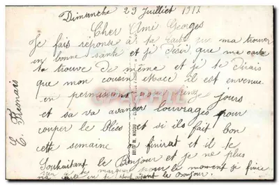Paysage avec chemin et fleurs — Souvenir — Mauj 157 — Rewers