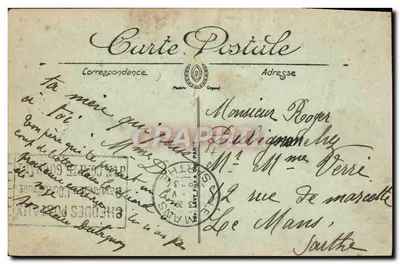 Bilhete postal antigo Traje Normando Folclore — Verso