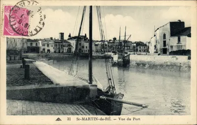 St-MARTIN-de-RÉ — Vista do Porto — editor Bilhete postal antigo