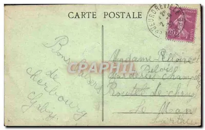 Cherbourg - Pomnik żołnierzy i marynarzy zginących w koloniach — wydawca B. Cherbourg, nr 65 bis — Rewers