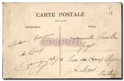 A Aviação Militar no Campo de Châlons — Os Hangares Militares — Vista geral tirada em Balão — Verso