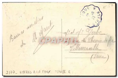 Cavalière — Plaża, widok z Pinède — Wydawca: C. P. A. (n° 2254) — Rewers