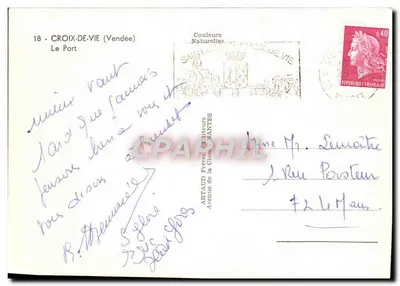 Le Port — Croix-de-Vie (Vendée) — Gaby — Verso