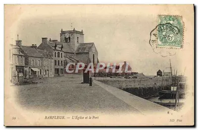 Barfleur — A Igreja e o Porto — ND Phot