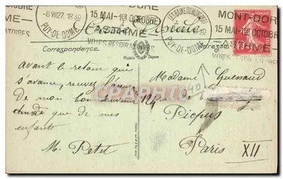 Tipos de Auvergne — A Bourrée — LL. — Verso