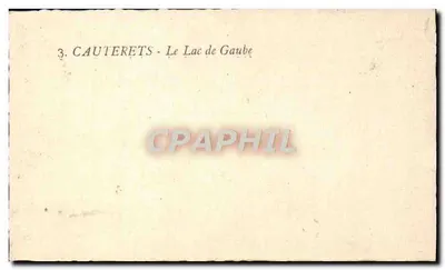 Nowoczesna pocztówka Cauterets Jezioro Gaube — Rewers
