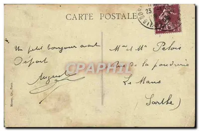 Cargo ship — Chargeurs Réunis — éditeur Money, Gr., Paris — Verso