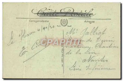 Le Havre — Transatlantyk « France » na Przylączu — LL. — Rewers