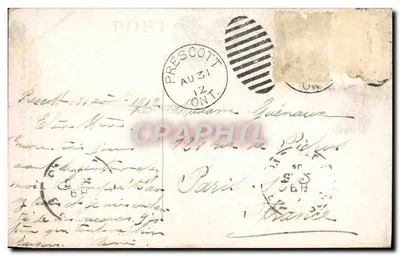 Steamer "Kingston" passando por Heart Island, Thousand Islands — J. Y. editor, n° 102.115 — Verso