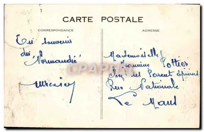 Le Havre — Entrada do grande Paquebote "Normandie" no porto — C. M. Le Harre, n°644 — Verso
