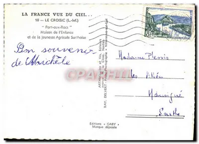 Port-aux-Rocs (L.-Inf.) — Maison de l'Enfance et de la Jeunesse Agricole Sarthoise — Éditions Gaby — Verso