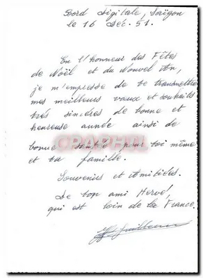Lembrança da Indochina — Feliz Natal — Editor não identificado, número de série não visível — Verso