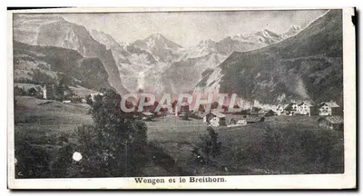 Wengen e o Breithorn — vista panorâmica — editor não visível
