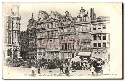 Bruxelas — Casas das Corporações (Place de l'Hôtel de Ville) — Collections ND Phot