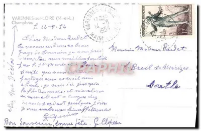 Porte de Varennes-sur-Loire — éditeur G. Clopeau, n° de série non visible — Rewers