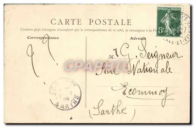 Vitré (I.-et-V.) - Ogród Publiczny - Fragment Wody — B. F., Paryż, nr 43 — Rewers